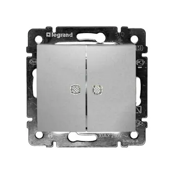 770212 SKLOPKA S OSVJ. SER. IZMJ.10A/250V VALENA SIVO