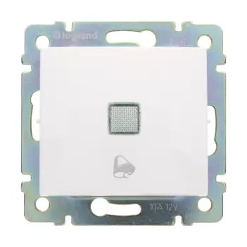 774215 TIPKALO ZVONO 1P/10A/250V/TINJ. VALENA BIJELO