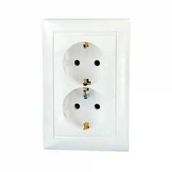 774400 UTIČNICA 2×2P+E/16A/250V VALENA BIJELA