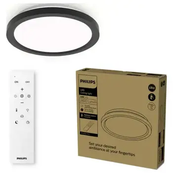 AIO PHILIPS pametna LED stropna svjetiljka okrugla 24W 27-65K crna + upravljač