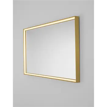 AMBOR ZIDNO LED OGLEDALO+SVIJ. 49Watt 2556lmIP44 4000K GOLD