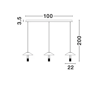 ANAFI VISILICA LED/3000K/24W/850Lm/CRNA