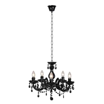 ARABESQU Chandelier CRNA fi 45 5xE14 40W Acryli