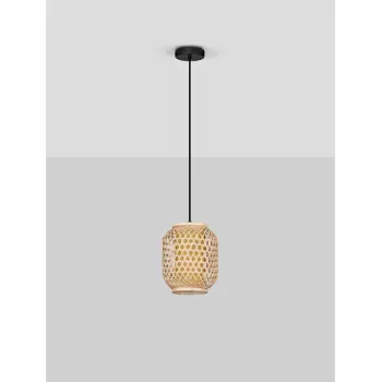 ASMA  VISILICA E27/12W/RATAN I CRNA