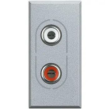 AUDIO UTIČNICA 2×RCA MATIX BIJELA