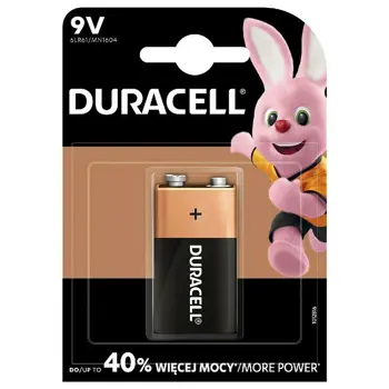 BATERIJA DURACELL 9V 6LR61/MN1604 ALKALINE