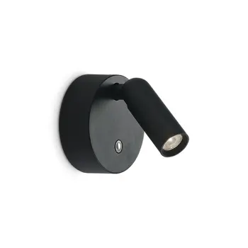 BEAN AP OKRUGLA ZIDNA LED SVJETILJKA CRNA 3000K 3W