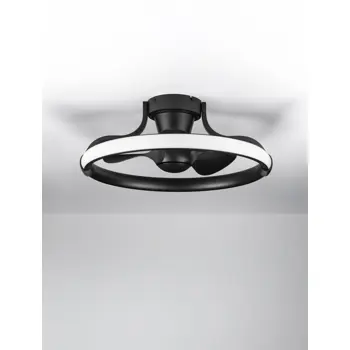 BREVIA CRNI STROPNI VENTILATOR SA LED SVJETILJKOM 35W IP20 300K