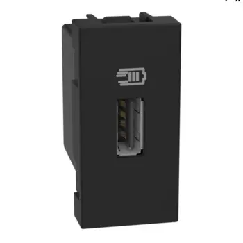 CLS MODULARNI USB A PUNJAČ 1M CRNI