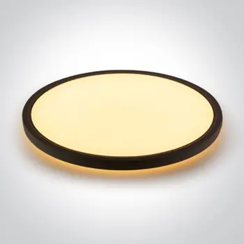 CRNA LED PLAFONJERA S POZADINSKIM OSVJETLJENJEM 45W+5W CCT IP20 230V