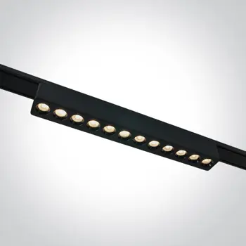 CRNA LINEARNA LED SVJETILJKA ZA FLAT MAGNETNE ŠINE 12W CCT 48V IP20