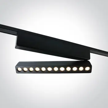 CRNA PRILAGODLJIVA LINEARNA SVJETILJKA ZA FLAT MAGNETSKE ŠINE 12W CCT 48V