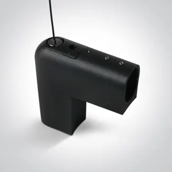 CRNI Plug & Play KUT ZA PRIJELAZ SA STROPA NA ZID ZA ŠINE IP20