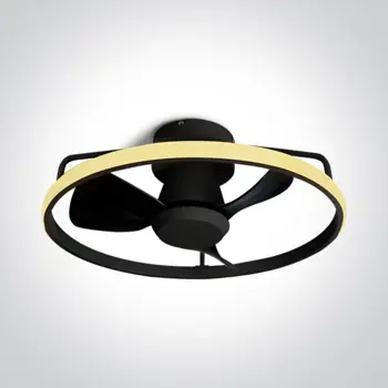 CRNI STROPNI VENTILATOR S LED SVJETILJKOM 20W 28W CCT IP20 230V
