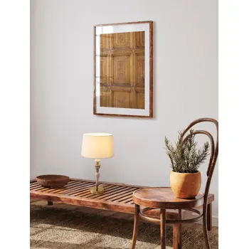 DAMO STOLNA LAMPA  E27/12W/STARO ZLATO & NARANČASTA & SMEĐA