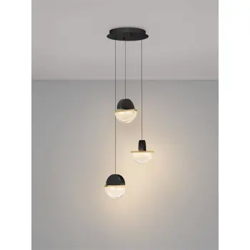 DORIN LED VISILICA CRNA/STAKLO 18W IP20 3000K TRIAK PRIGUŠLJIVA