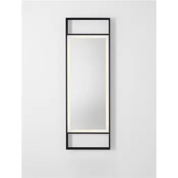 DOUL OGLEDALO S LED RASVJETOM 37Watt 385lm
 IP44 4000K CRNA