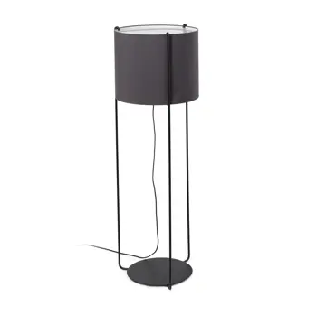 DRUM BLACK STAJAĆA LAMPA GREY SHADE 1XE27