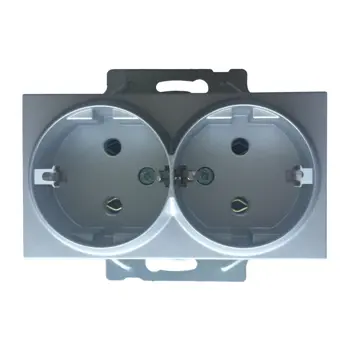 DVOSTRUKA ŠUKO UTIČ. PANASONIC SREBRNA BEZ OKVIRA