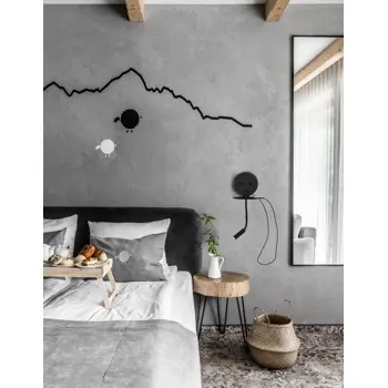 ECLIP ZIDNA LAMPA LED 9W/3000K/520lm/IP20/CRNA