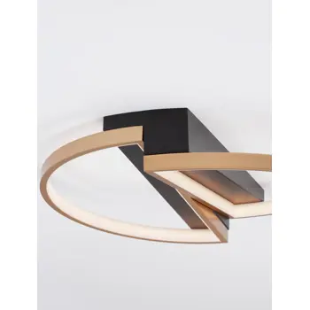 ELIZE PLAFONSKA SVJETILJKA LED 28W/3000K/1550lm/DIMM/IP20/CRNA & MESING ZLATNA