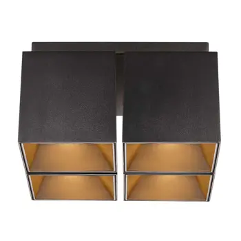 ETHAN 4-SPOT NADGRADNA SVJETILJKA MATT CRNA GU10 IP20