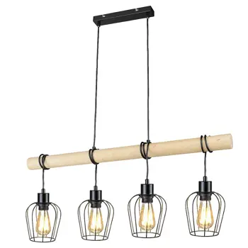 FABIAN VISILICA E27 4X MAX 40/MAT CRNA/IP20