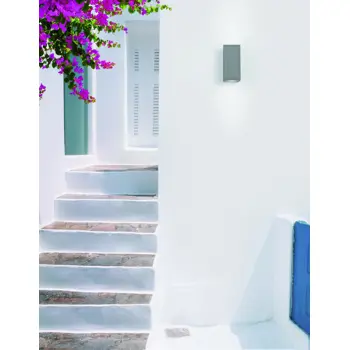 FUENTO VANJSKA ZIDNA SVJETILJKA GU10 2x7W/IP65/Siva