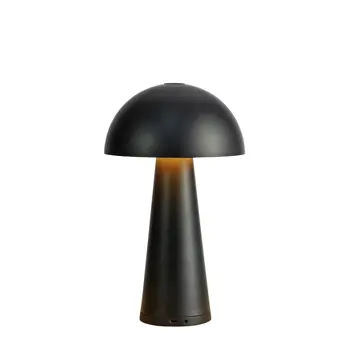 FUNGI RECHARGEABLE STOLNA LAMPA MATT BLACK B/O LED IP44