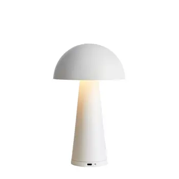 FUNGI RECHARGEABLE STOLNA LAMPA MATT WHITE B/O LED IP44