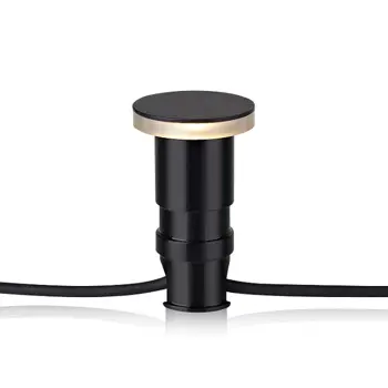 GARDEN 24 VANJSKA DECKLIGHT TOP PLATE  60MM 3W BLACK FIXED LED IP44