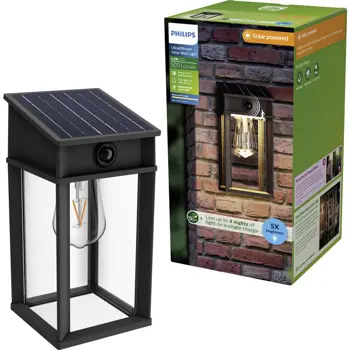 Geri VANJSKA ZIDNA SOLARNA SVJETILJKA SA SENZOROM 3.2W 2700K CRNA