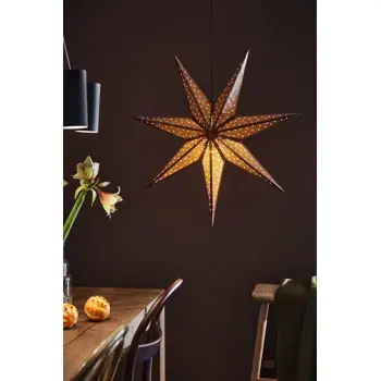 GLITTER VISILICA ZVIJEZDA 75cm BOJA BRONCE 1x25W/E14/2,0m