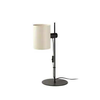 GUADALUPE BLACK STOLNA LAMPA BEIGE SHADE 1xE27