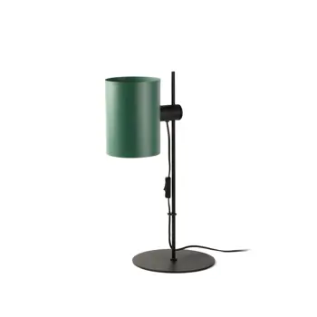 GUADALUPE BLACK STOLNA LAMPA GREEN SHADE 1xE27