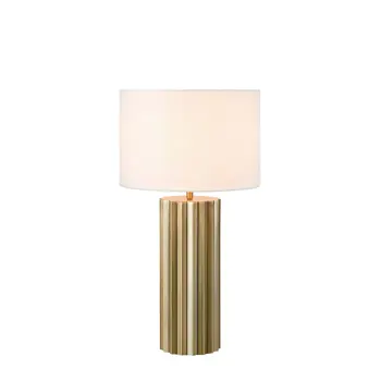 HASHIRA STOLNA LAMPA 1L ANTIQUE BRASS/OFFWHITE E27