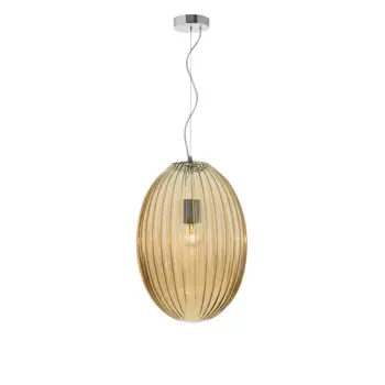 HECTOR VISILICA 1×E27/12W/230V CHAMPAGNE STAKLO