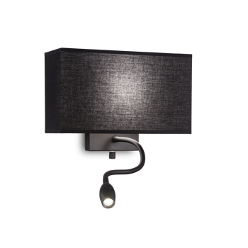 HOTEL ZIDNA LAMPA AP2 ALL CRNA E27/LED