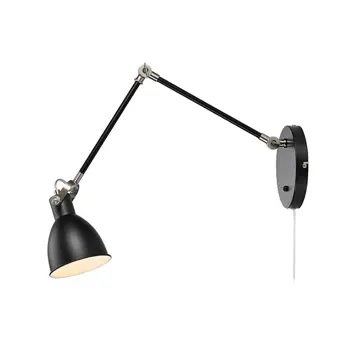 HOUSE ZIDNA SVJETILJKA 1L BLACK/STEEL E14