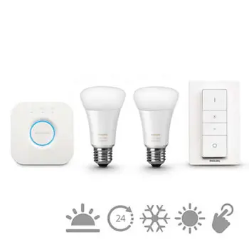 HUE STARTER KIT 2XE27/9,5W/WHITE AMBIANCE+BRIDGE+SWITCH WHITE AMBIANCE