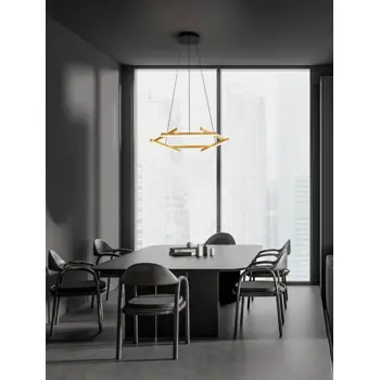 HYDE VISILICA LED 38W/3000K/2046lm/DIMM/IP20/BRUŠENO ZLATNA & CRNA