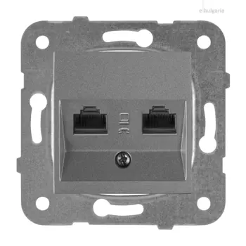 INFORMATIČKA PRIKLJUČNICA DVOSTRUKA PANASONIC ANTRACIT BEZ OKVIRA