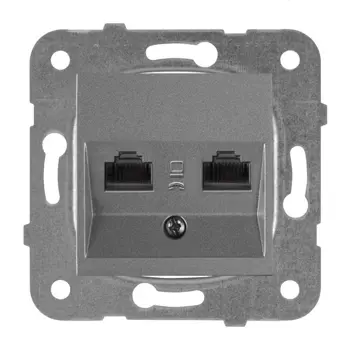 INFORMAT.+TELEFONSKA UTIČNICA PANASONIC ANTRACIT BEZ OKVIRA