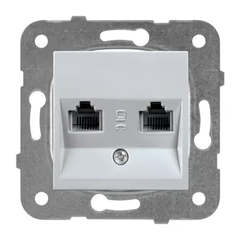 INFORM.+TELEF.PRIKLJUČNICA PANASONIC SREBRNI BEZ OKVIRA