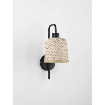 INTRA ZIDNA LAMPA E27/12W/NATURAL & BLACK