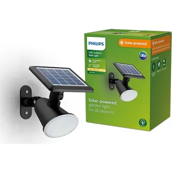 Jivix PHILIPS ZIDNA SOLARNA SVJETILJKA CRNA SR WA 1.4W 27K