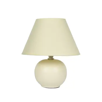 KERAMIČNA STOLNA LAMPA/E14/MAX 35W/BALL/BEŽ/MONOCHROME