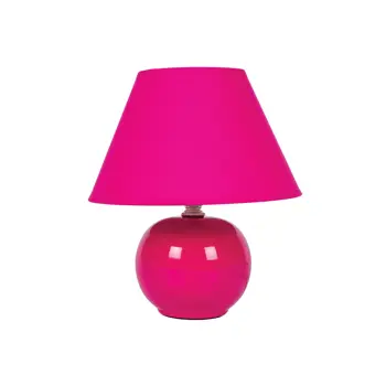 KERAMIČNA STOLNA LAMPA/E14/MAX 35W/BALL/ROZA/MONOCHROME