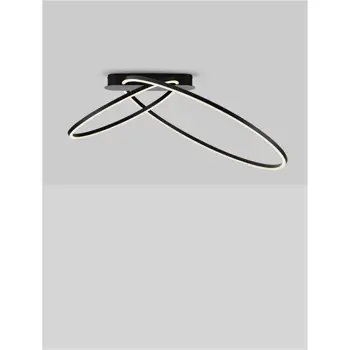 KIKLOS STROPNA SVJETILJKA LED/3000K/42W/1923Lm/CRNA