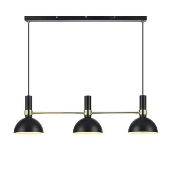 LARRY VISILICA 3L BLACK/BRUSHED BRASS E27